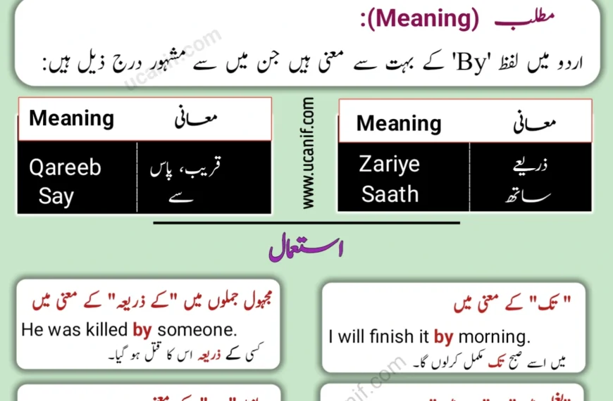 By Meaning in Urdu