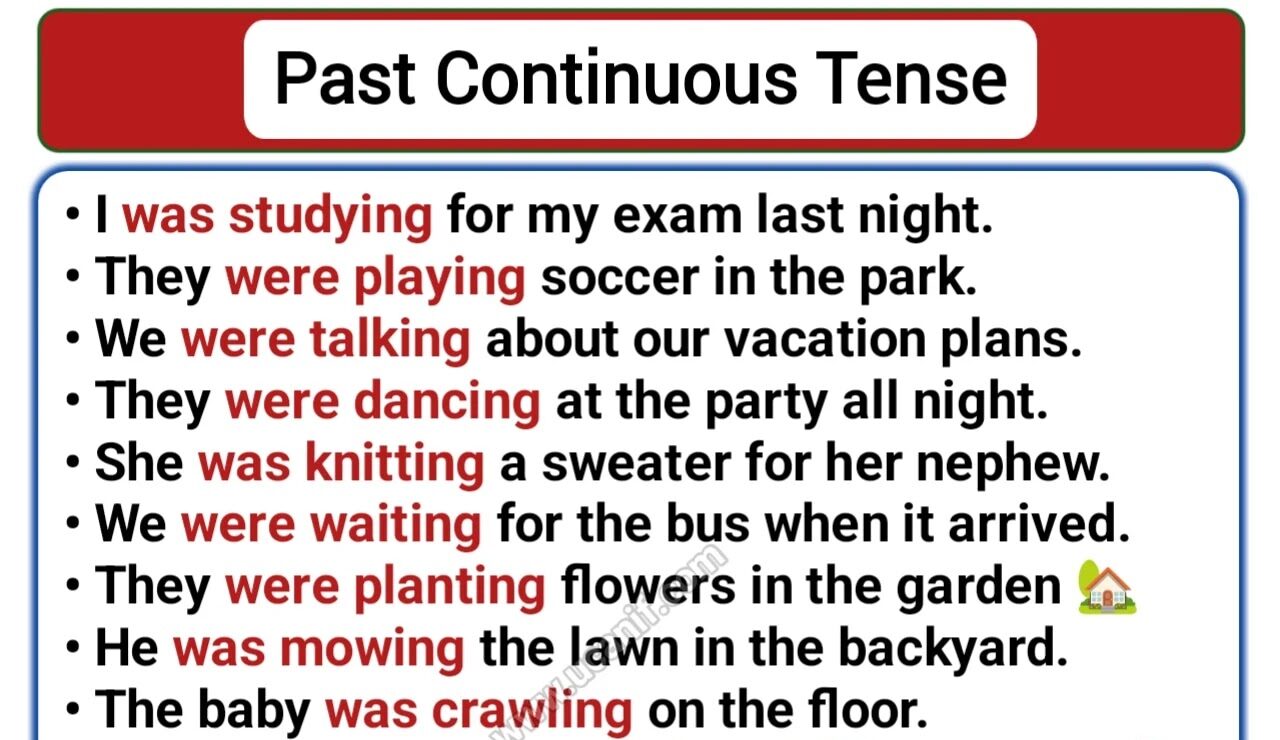 100 Past Continuous Tense Examples: All Types of Sentences